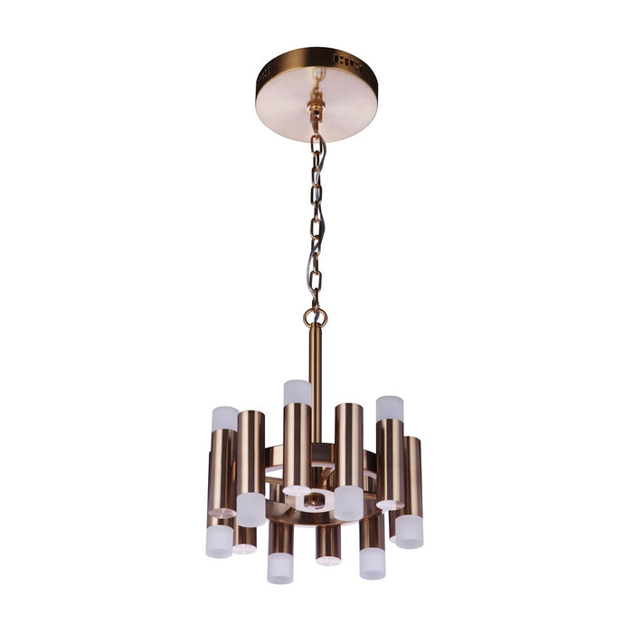 Simple Lux 12 Light LED Convertible Semi Flush in Satin Brass