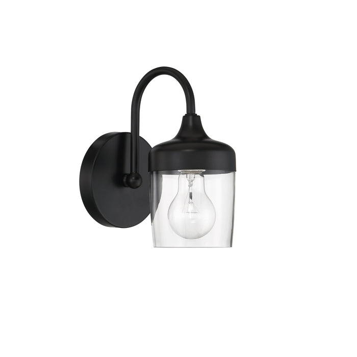 Wrenn 1 Light Wall Sconce in Flat Black