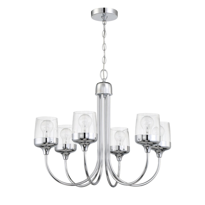 Wrenn 6 Light Chandelier in Chrome