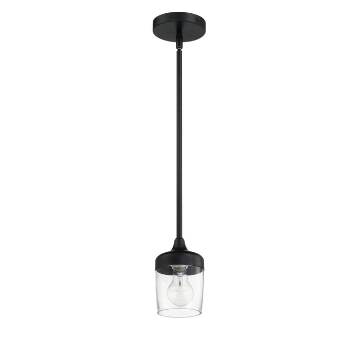 Wrenn 1 Light Mini Pendant in Flat Black