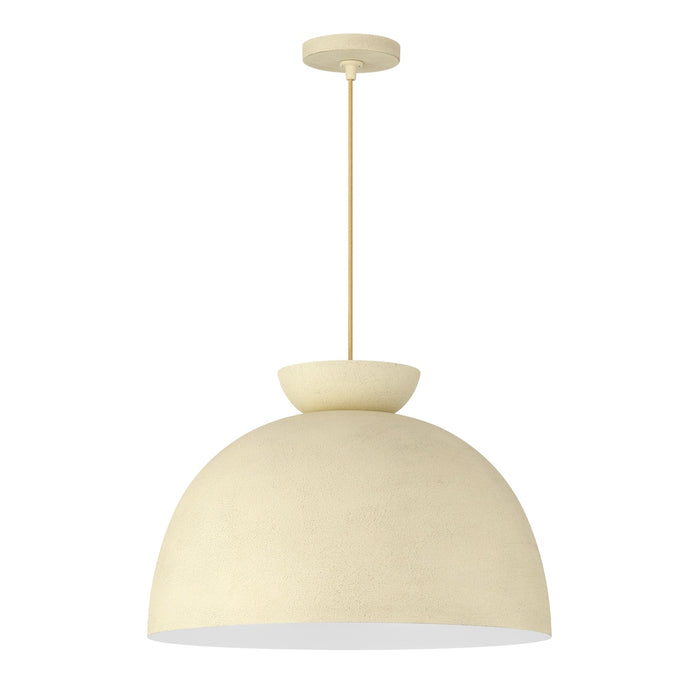 Ventura Dome 1 Light Pendant in Cottage White