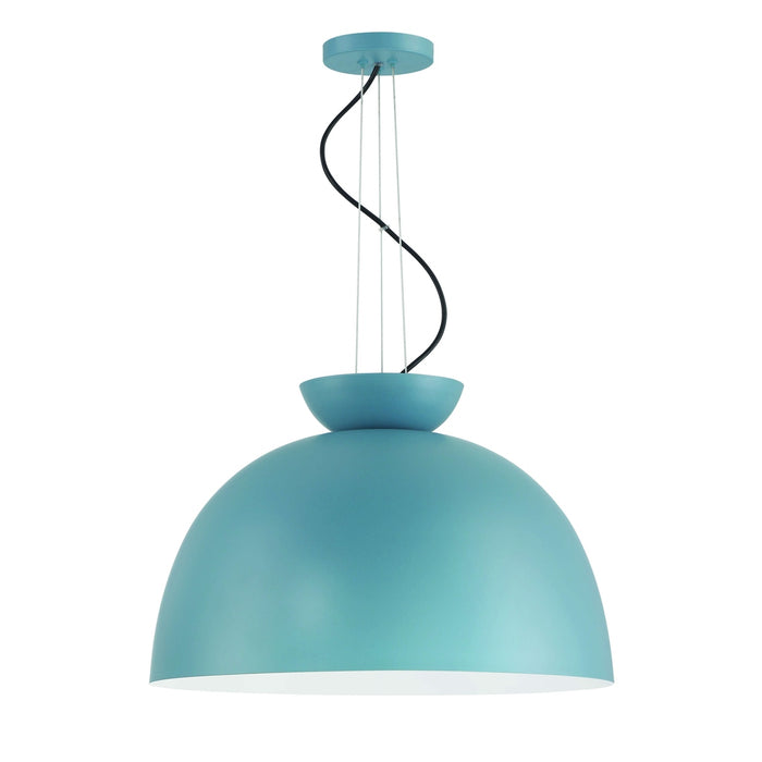 Ventura Dome 1 Light Pendant in Dusty Blue