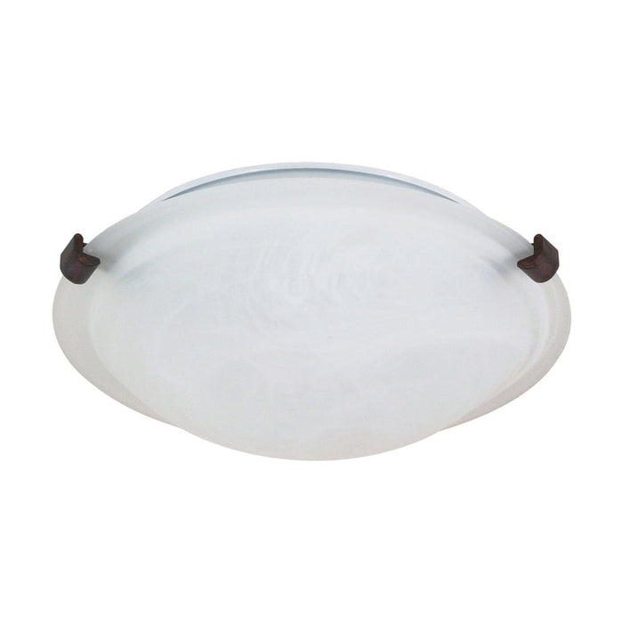 NUVO 2 Light - 16" Flush Mount - Tri-Clip with Alabaster Glass