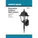 NUVO BRITON 1 LIGHT 18 WALL LANTERN