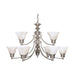 NUVO EMPIRE 9 LIGHT CHANDELIER