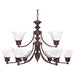 NUVO EMPIRE 9 LIGHT CHANDELIER