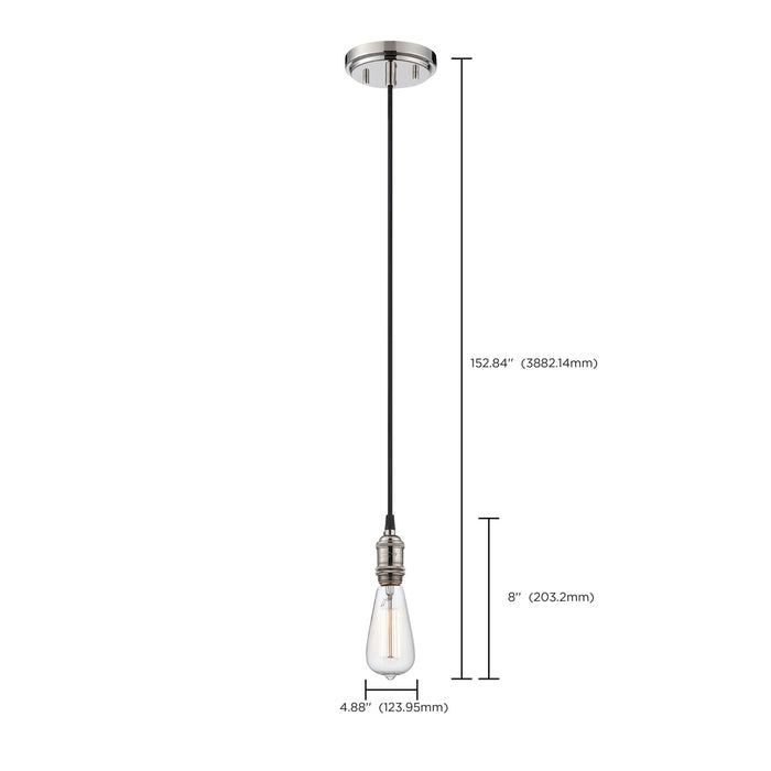 Vintage - 1 Light - Pendant - Vintage Lamp Included