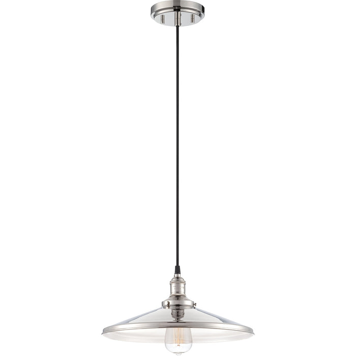 Vintage - 1 Light - Pendant with Matching Shade - Vintage Lamp Included