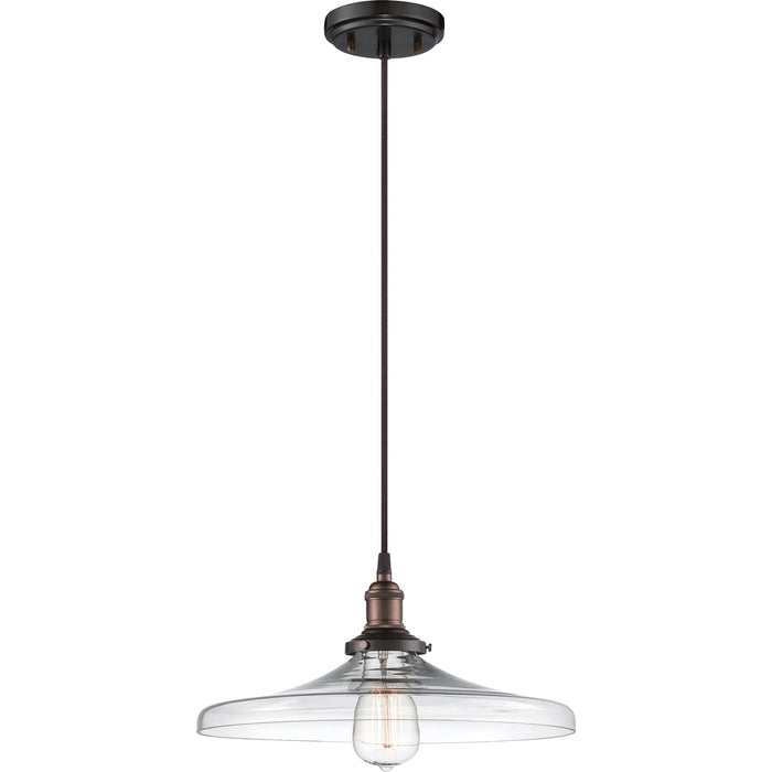 Vintage - 1 Light - Pendant with Clear Glass - Vintage Lamp Included