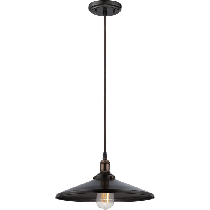 Vintage - 1 Light - Pendant with Matching Shade - Vintage Lamp Included