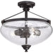 NUVO LAUREL - 3 LIGHT SEMI FLUSH 60-5544