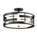 NUVO LANSING 3 LIGHT SEMI FLUSH 60-6436