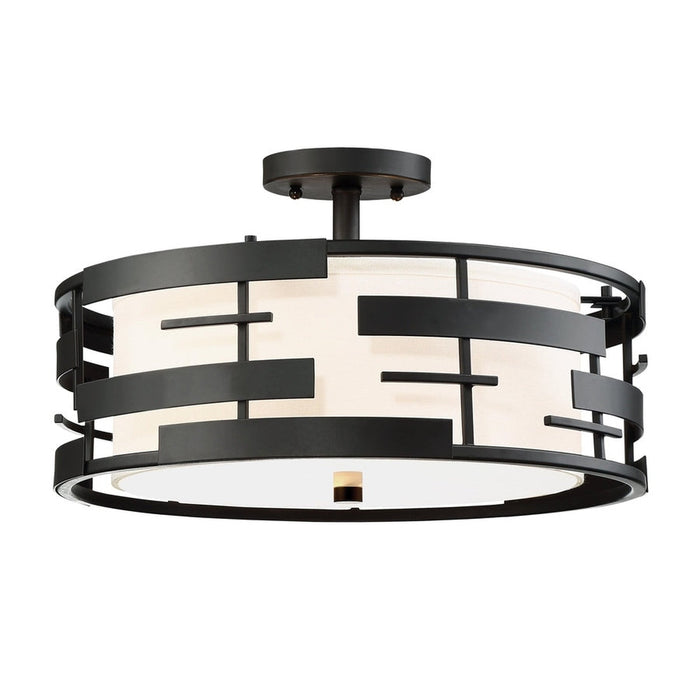 NUVO LANSING 3 LIGHT SEMI FLUSH 60-6436