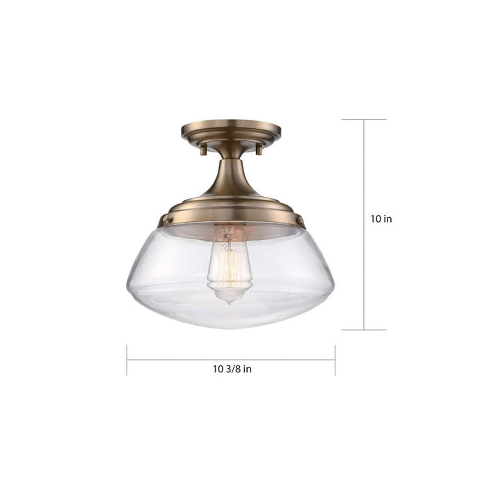 NUVO KEW 1 LIGHT SEMI FLUSH