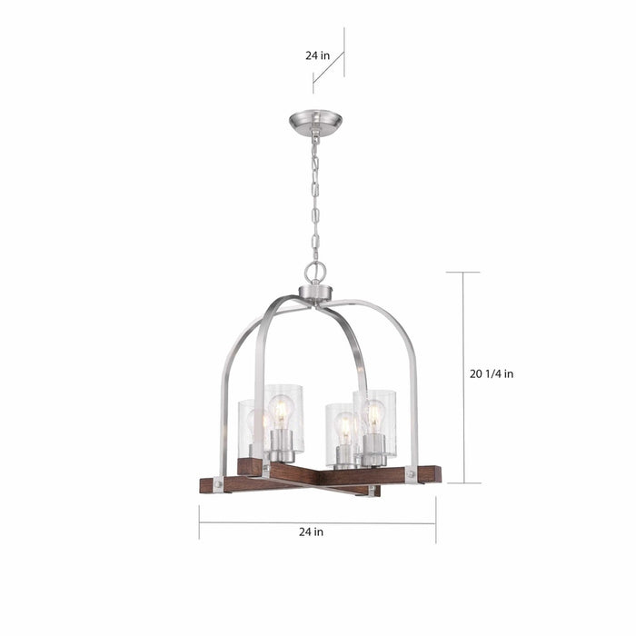 NUVO ARABEL 4 LIGHT CHANDELIER 60-6966