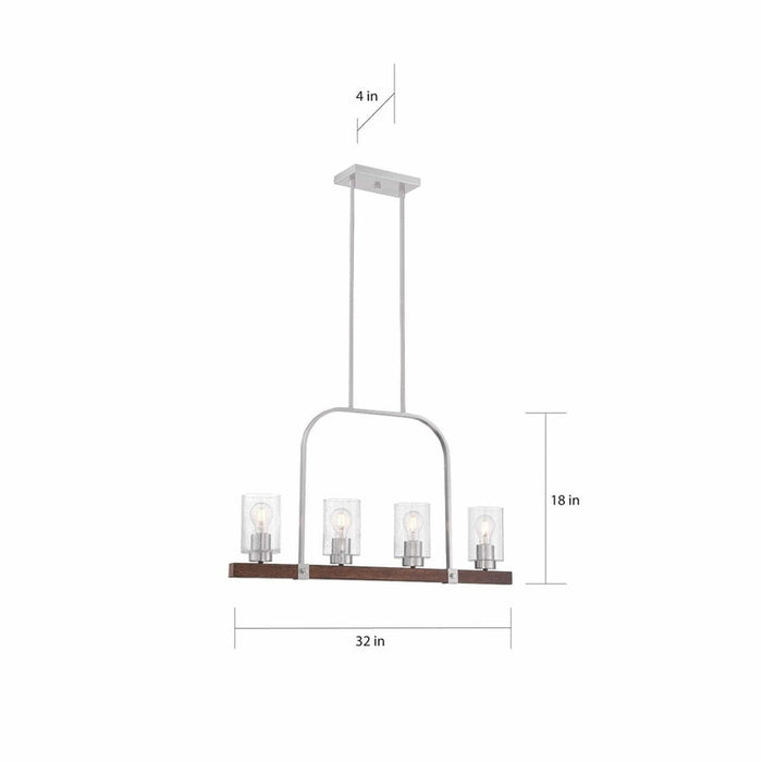 NUVO ARABEL 4 LIGHT ISLAND PENDANT 60-6967