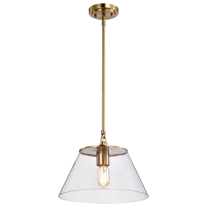 GLASS DOVER 1 LIGHT MEDIUM PENDANT