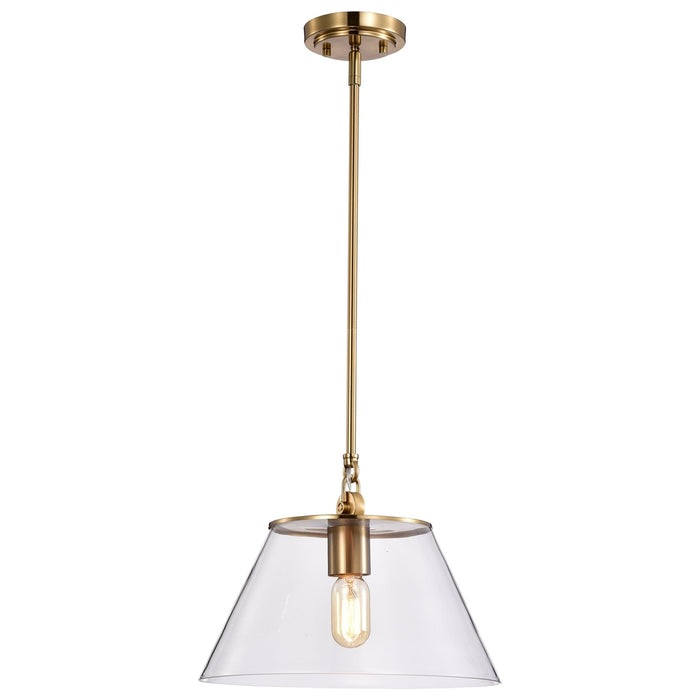 GLASS DOVER 1 LIGHT MEDIUM PENDANT