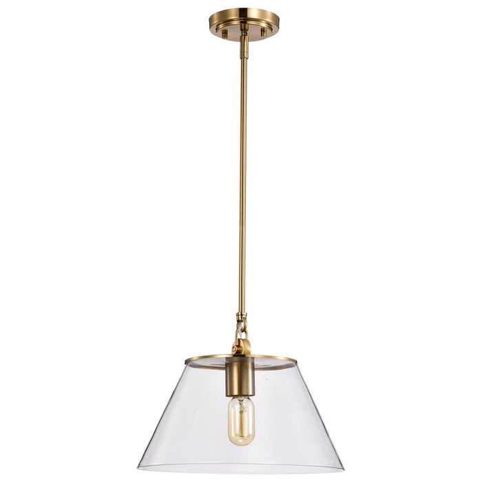 GLASS DOVER 1 LIGHT MEDIUM PENDANT