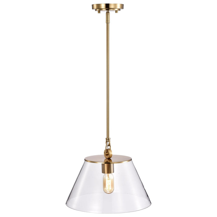 GLASS DOVER 1 LIGHT MEDIUM PENDANT