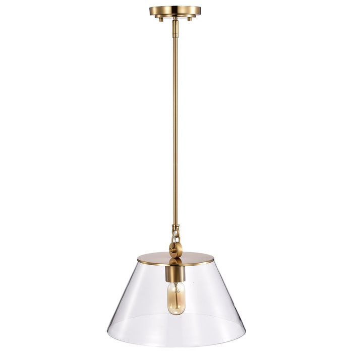 GLASS DOVER 1 LIGHT MEDIUM PENDANT