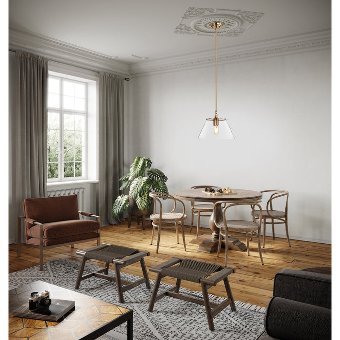 GLASS DOVER 1 LIGHT MEDIUM PENDANT
