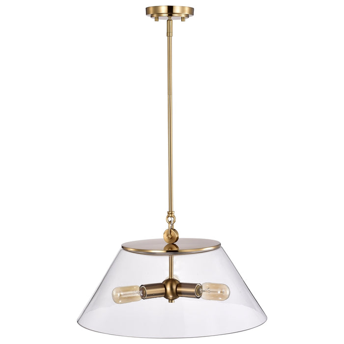 GLASS DOVER 3 LIGHT LARGE PENDANT