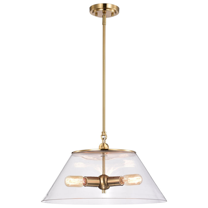 GLASS DOVER 3 LIGHT LARGE PENDANT