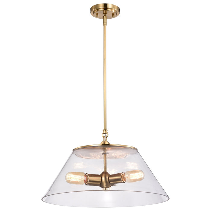GLASS DOVER 3 LIGHT LARGE PENDANT