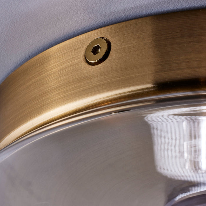 GLASS DOVER 3 LIGHT SMALL FLUSH