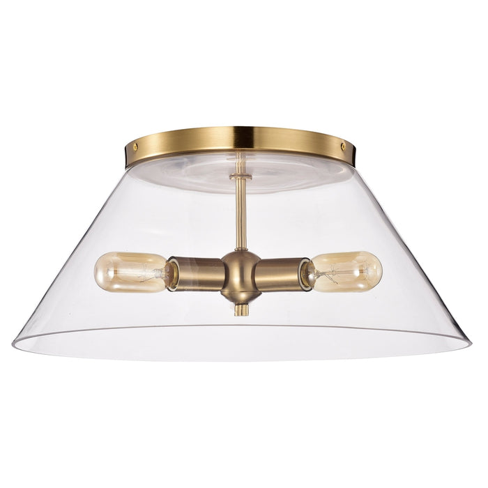 GLASS DOVER 3 LIGHT LARGE FLUSH