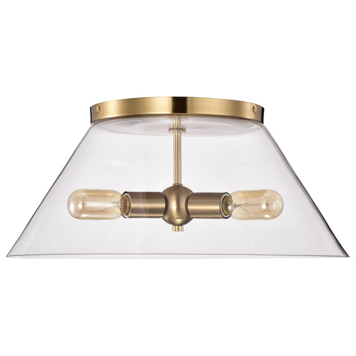 GLASS DOVER 3 LIGHT LARGE FLUSH