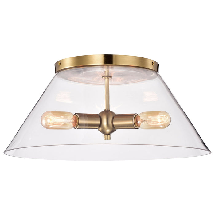 GLASS DOVER 3 LIGHT LARGE FLUSH