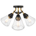 NUVO STARLIGHT 3 LIGHT SEMI FLUSH 60-7684