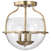 NUVO AMADO 3 LIGHT SEMI FLUSH MOUNT