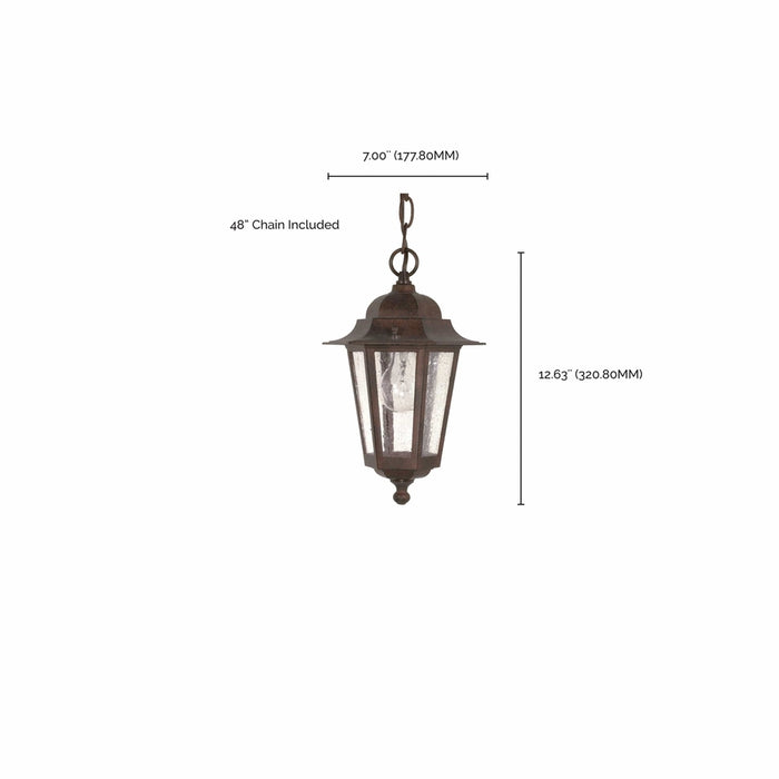 NUVO CORNERSTONE 1 LIGHT HANGING LNTRN