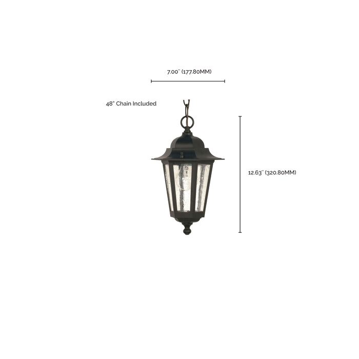 CORNERSTONE 1 LIGHT HANGING OUTDOOR LANTERN