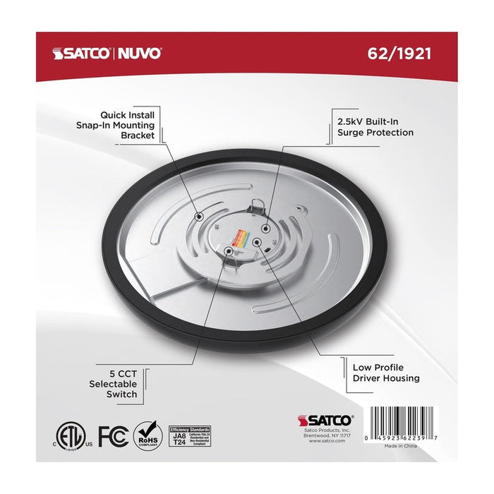 NUVO BLINK 11W LED 9" ROUND BLACK 62-1921