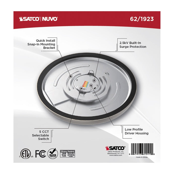 NUVO BLINK 11W LED 9" RND BR. NICK 62-1923