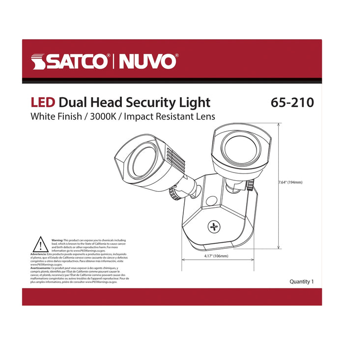 LED DUAL HEAD SECURITY LIGHT - 3000K