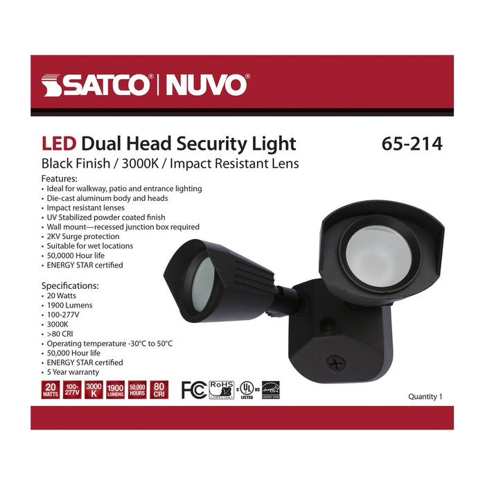 LED DUAL HEAD SECURITY LIGHT - 3000K