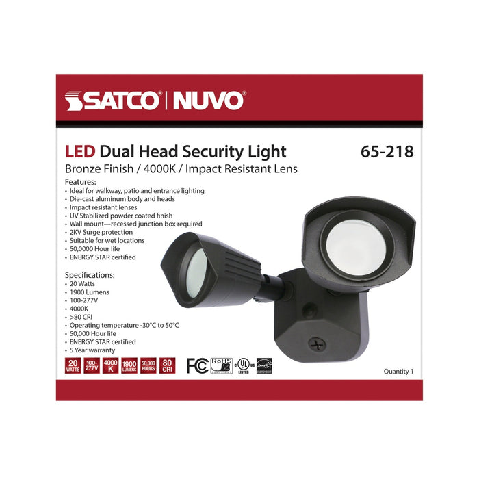 LED DUAL HEAD SECURITY LIGHT - 4000K