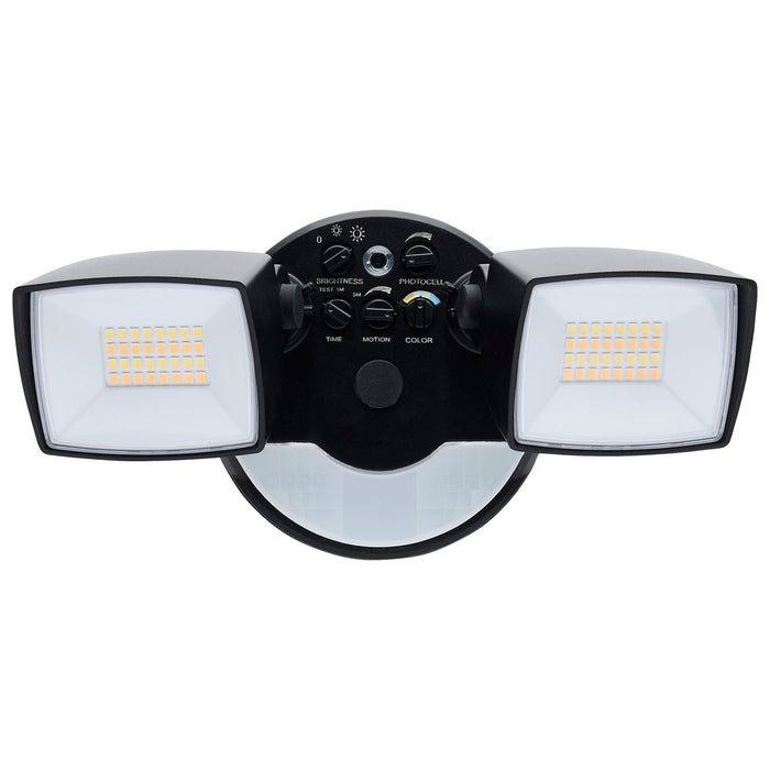 LED Security Light with Nightlight - PIR Sensor - Dual Head - Field Selectable