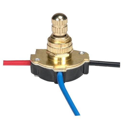 SATCO BRASS FINISH 3 WAY ROTARY SWIT 80-1136