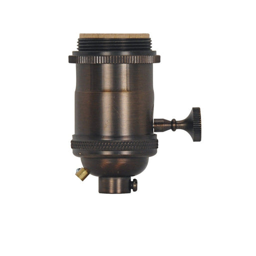 SATCO DARK AB CAST BRASS ON-OFF TK 80-2572