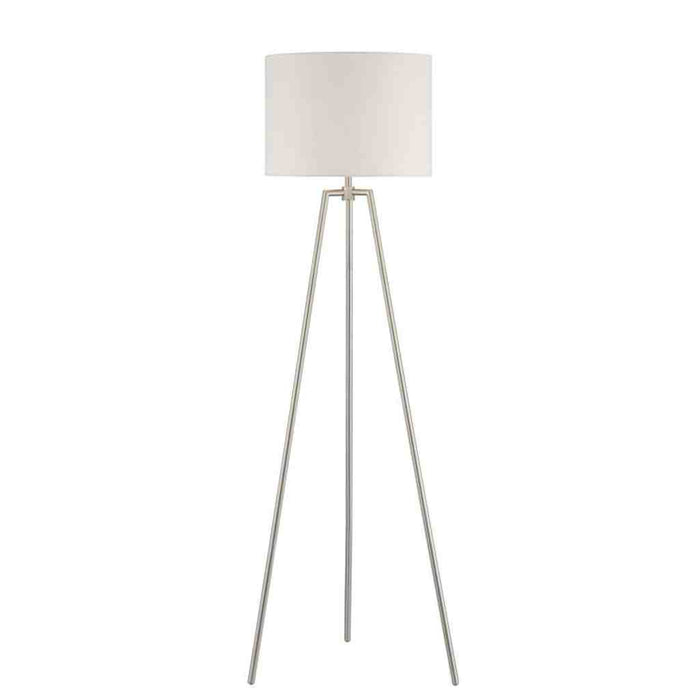 1 Light Metal Tri-Pod Base Floor Lamp in Brushed Nickel