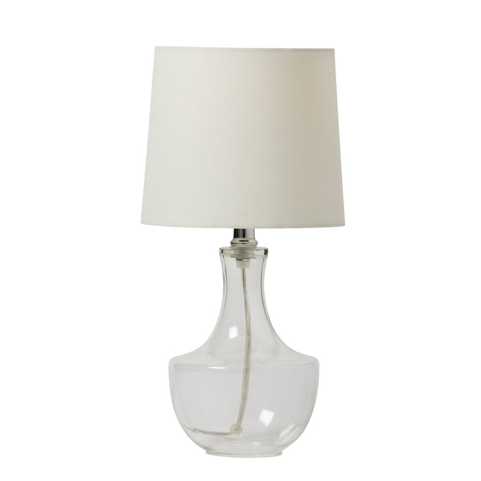 1 Light Clear Glass Base Table Lamp