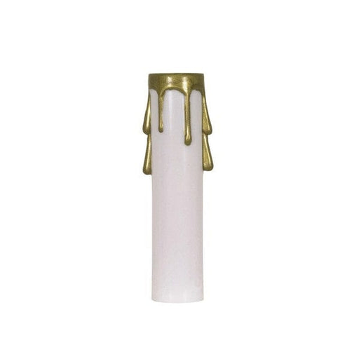 SATCO 2" CANDELABRA COVER WHT/GOLD D 90-1509