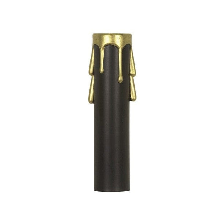 SATCO 2" CANDELABRA COVER BLAK/GOLD 90-1510