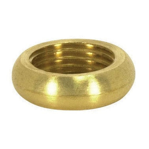 SATCO ROUND BEADED LOCKNUT BRASS 1/8 90-1634